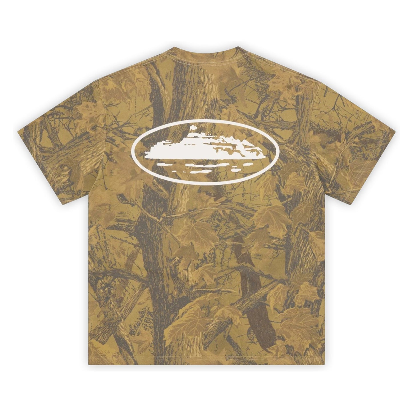 Corteiz Island Puff Print Tee Forest Camo