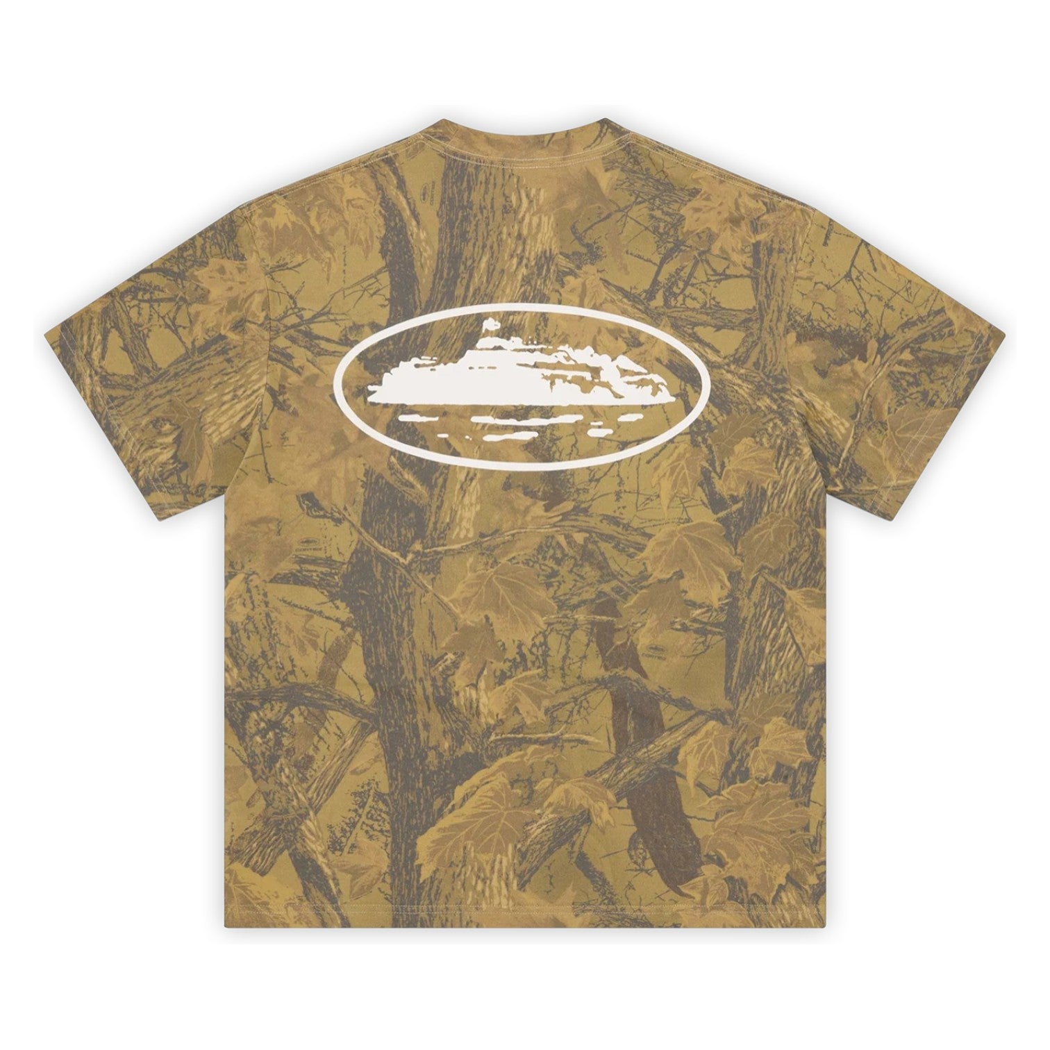 Corteiz Island Puff Print Tee Forest Camo