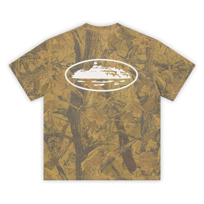 Corteiz Island Puff Print Tee Forest Camo