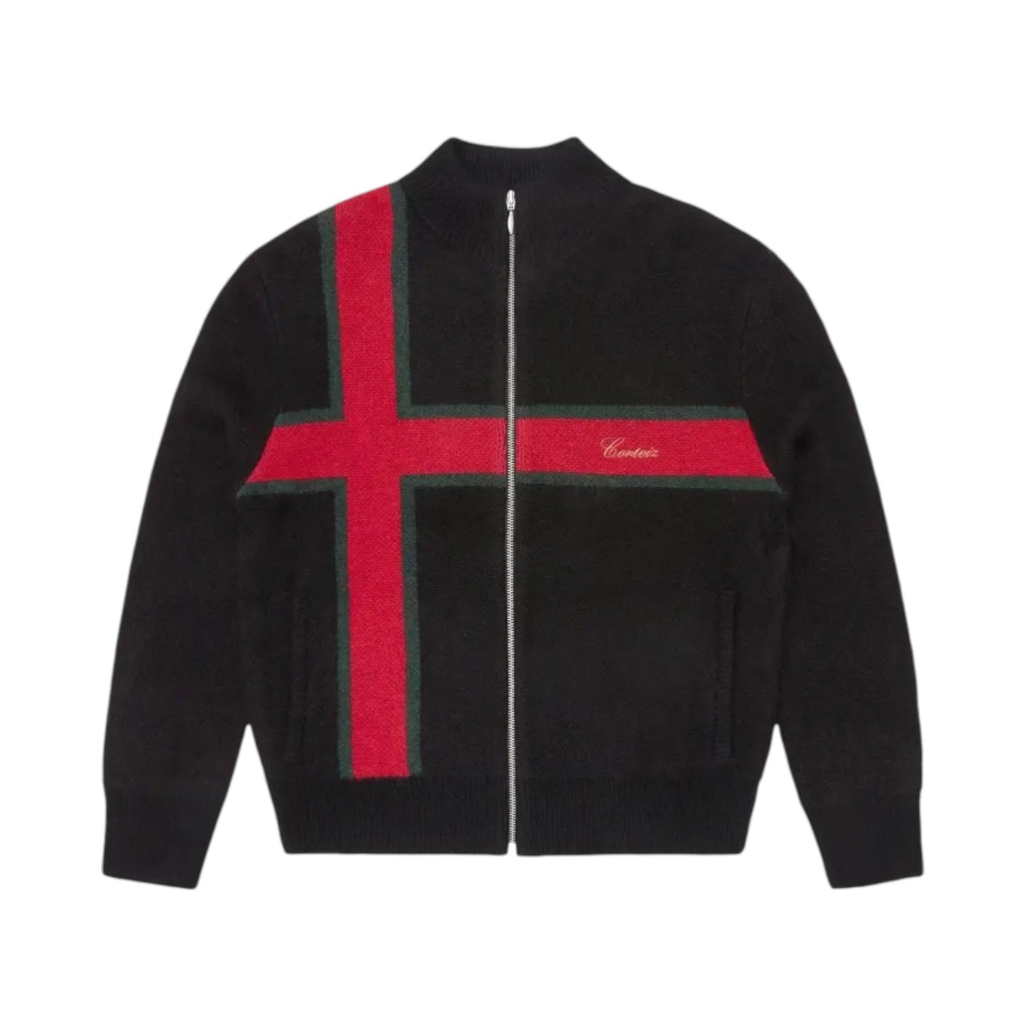 LUX KNIT ZIP UP [BLACK]