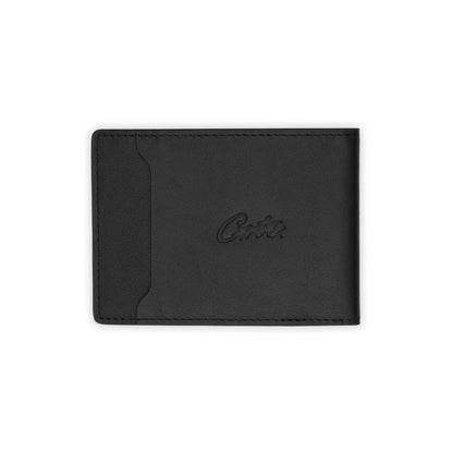 ISLAND LEATHER CARD HOLDER [BLACK - YELLOW]