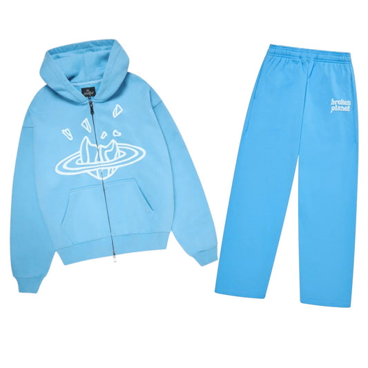 Broken Planet Light Blue Zip Up Tracksuit‏