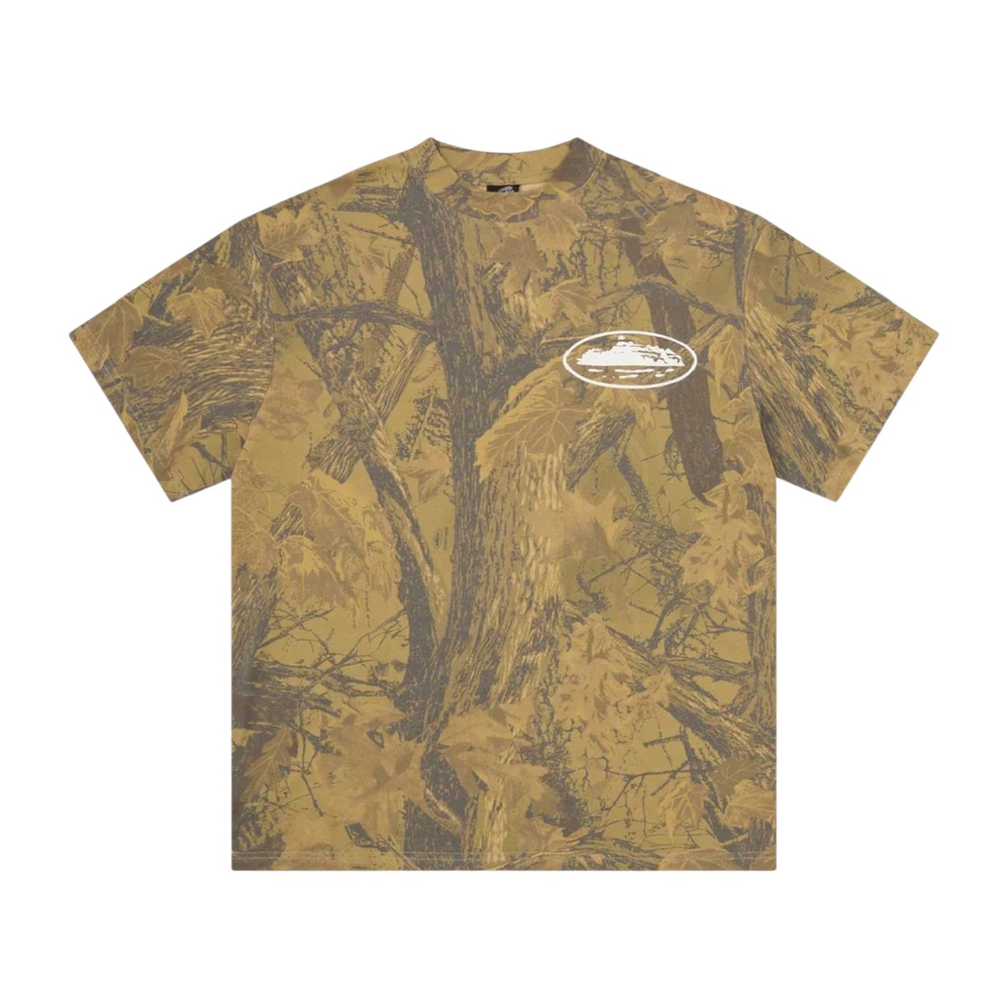 Corteiz Island Puff Print Tee Forest Camo