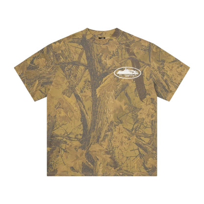 Corteiz Island Puff Print Tee Forest Camo