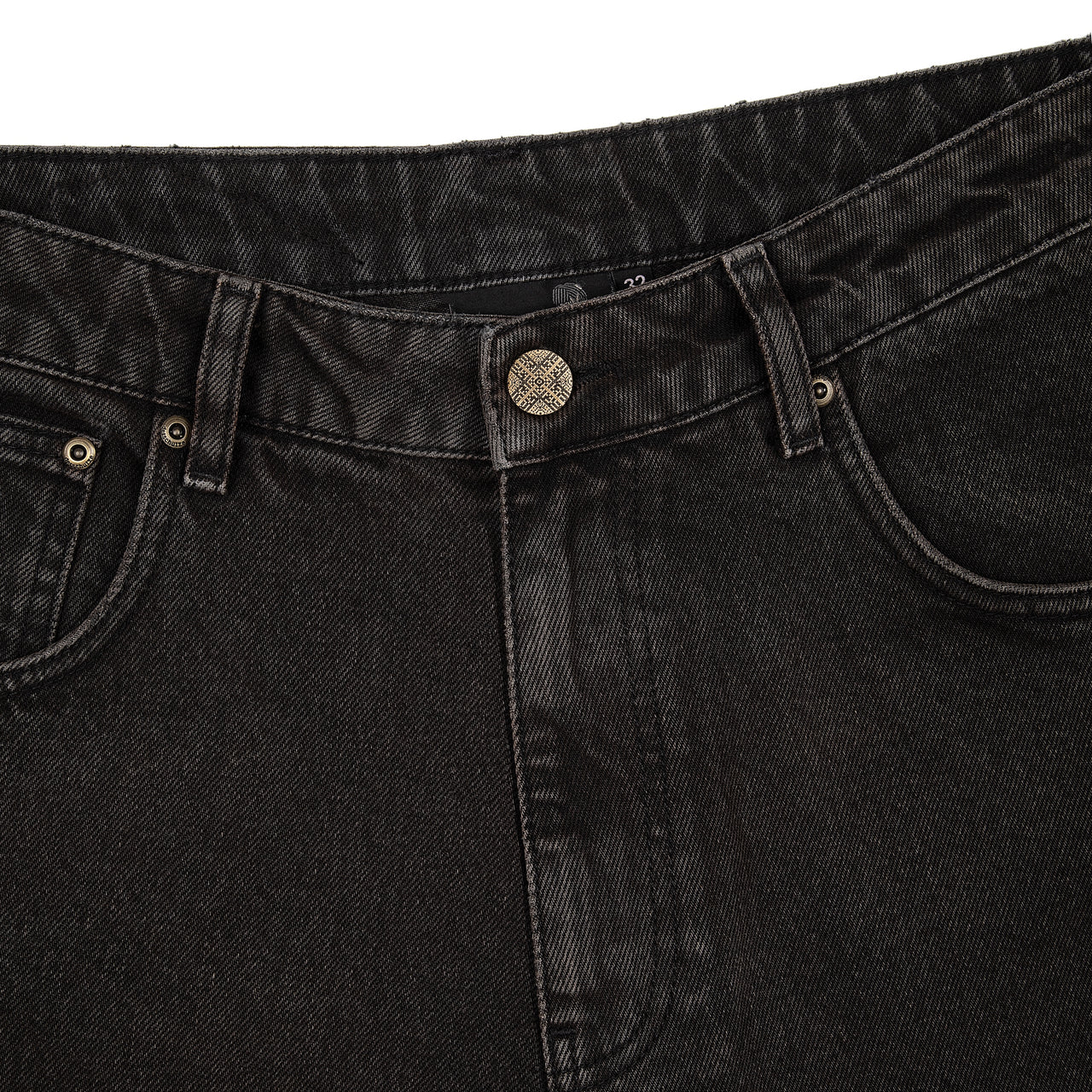 "aziza" brown washed Jorts
