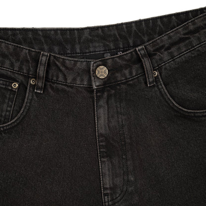 "aziza" brown washed Jorts
