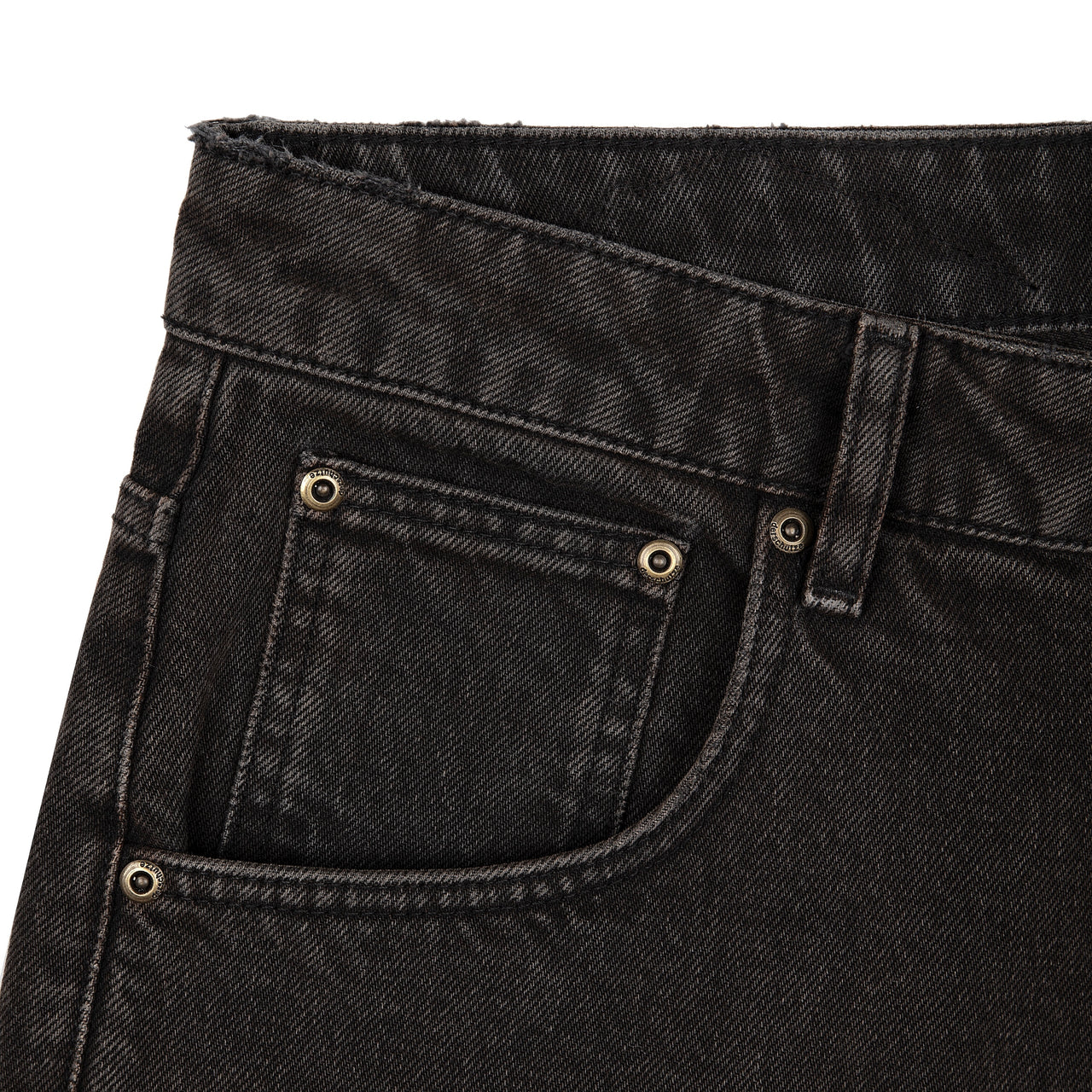 "aziza" brown washed Jorts