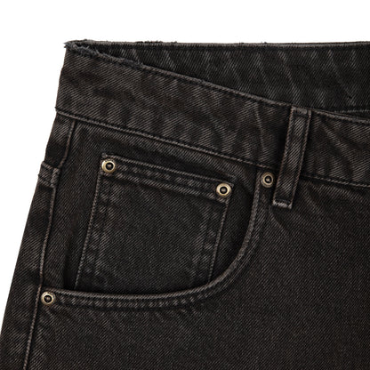 "aziza" brown washed Jorts