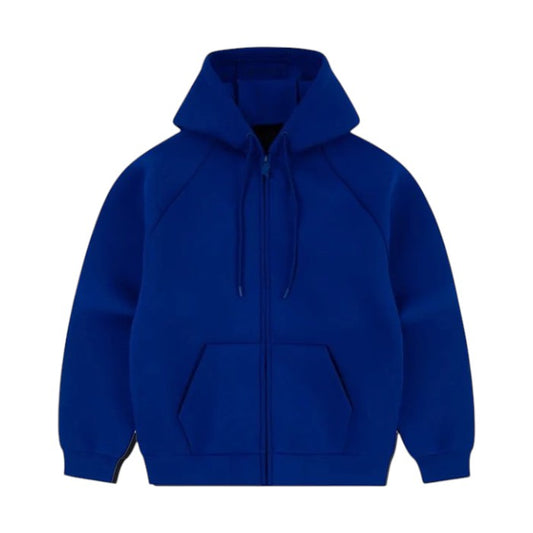 Syna World Neoprene Embossed Hoodie - Blue
