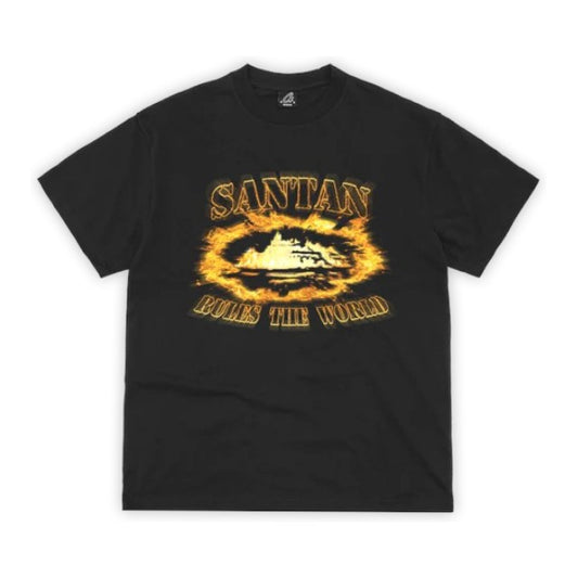 Santan Alcatraz Tee (Black/Orange Flame)