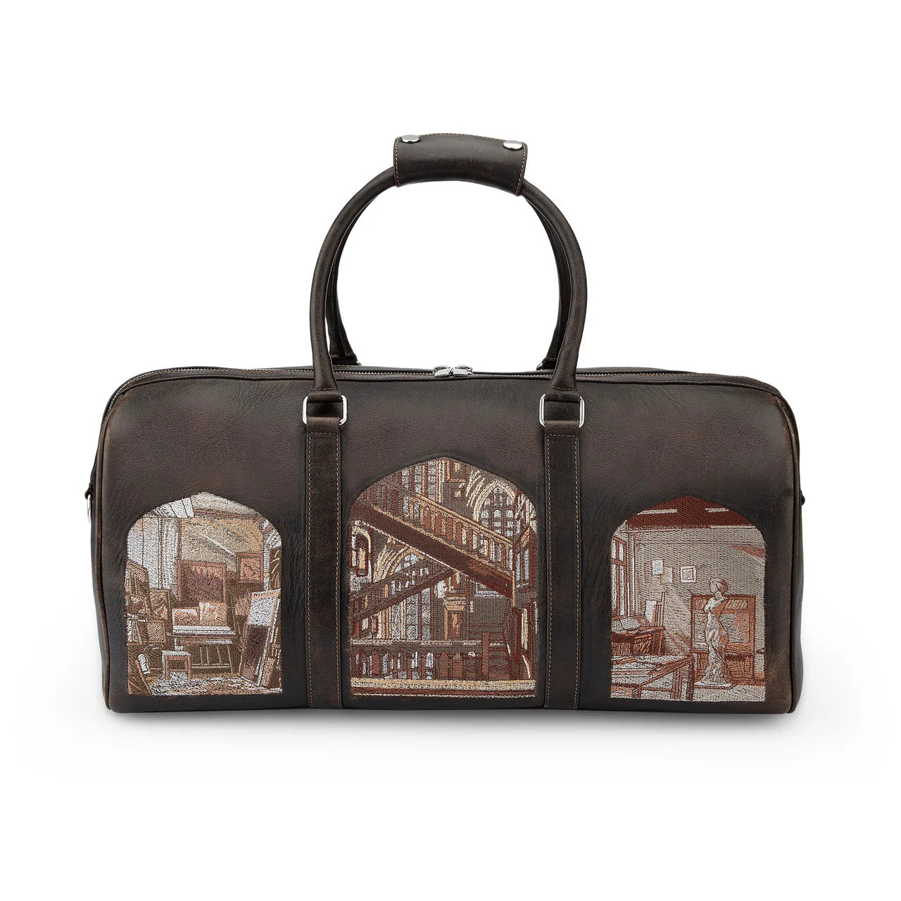 OFFCODE Gallery Duffle Bag Brown, front view