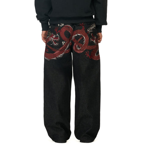 "yakuza" raw Denim black