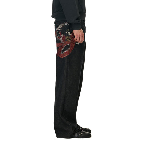 "yakuza" raw Denim black