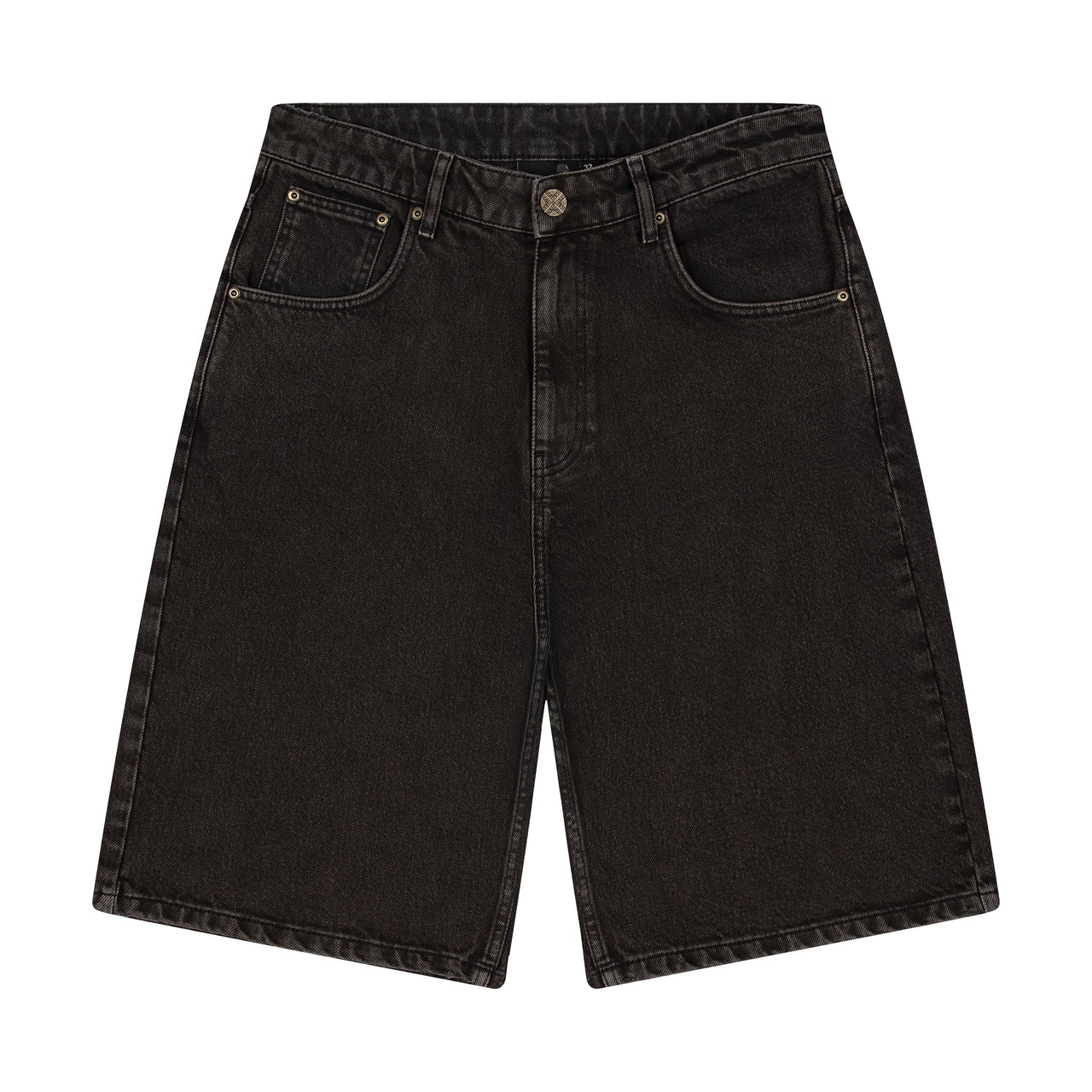 "aziza" brown washed Jorts