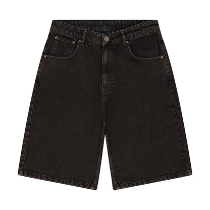 "aziza" brown washed Jorts