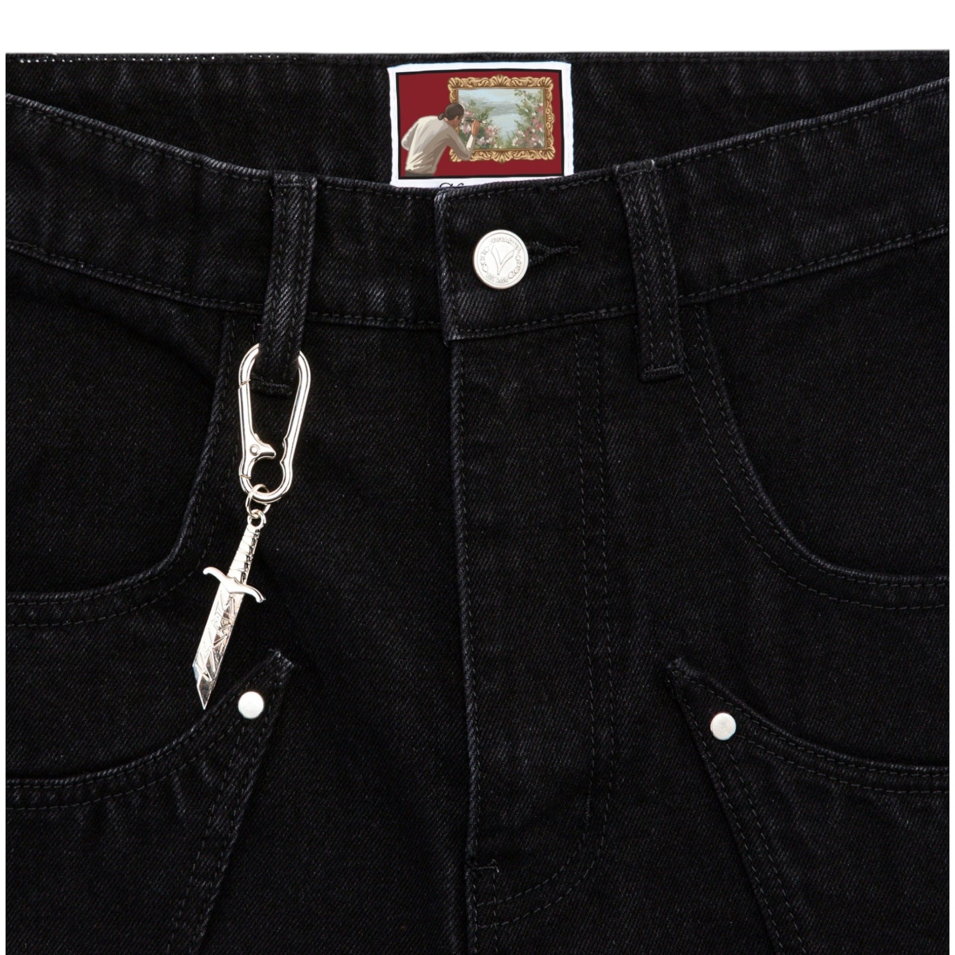 Blossom Black Denim