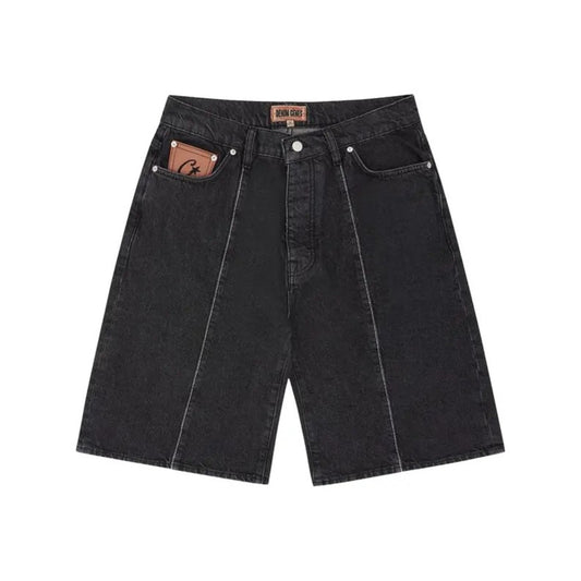 Corteiz C-Star Denim Shorts 'Black'