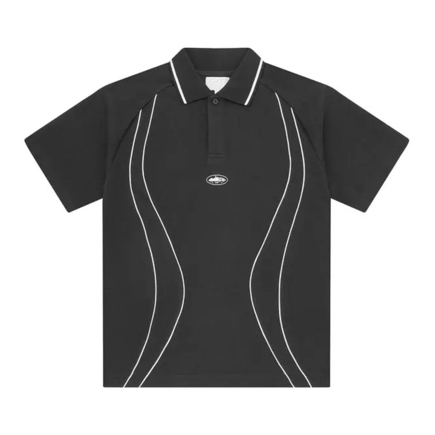 Corteiz Island Pique Polo Shirt 'Black'
