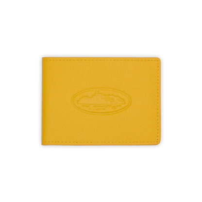 ISLAND LEATHER CARD HOLDER [BLACK - YELLOW]