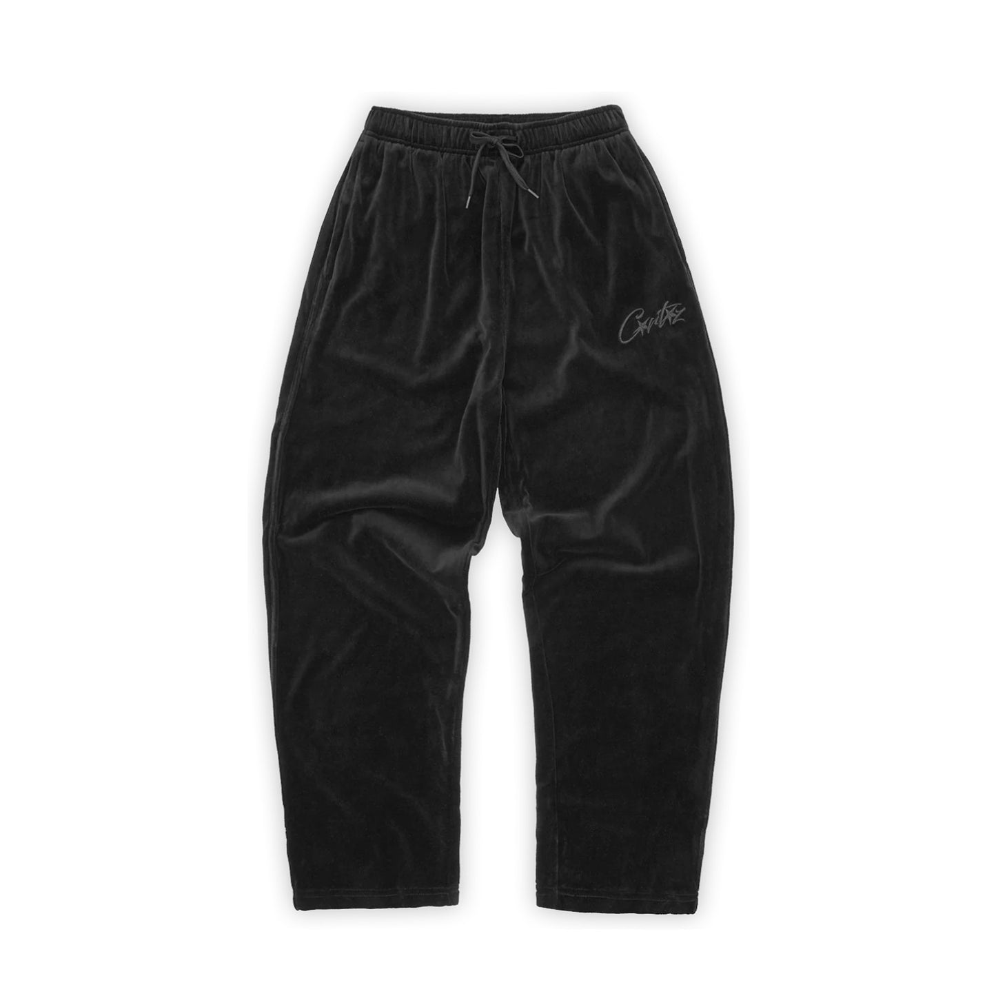 Corteiz VVS Velour Bottoms Triple Black
