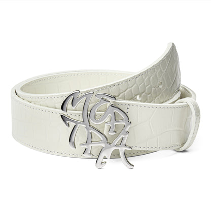 Alligator Skin Belt (White)