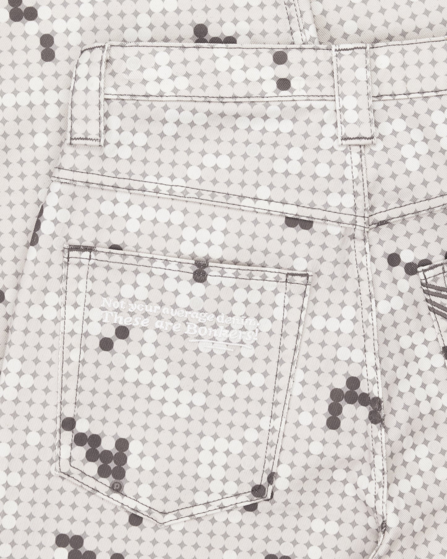 GREY DOT BONKERS DENIM