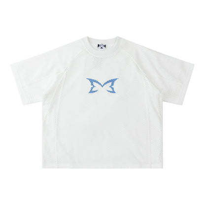 Layered Mesh Jersey (White)