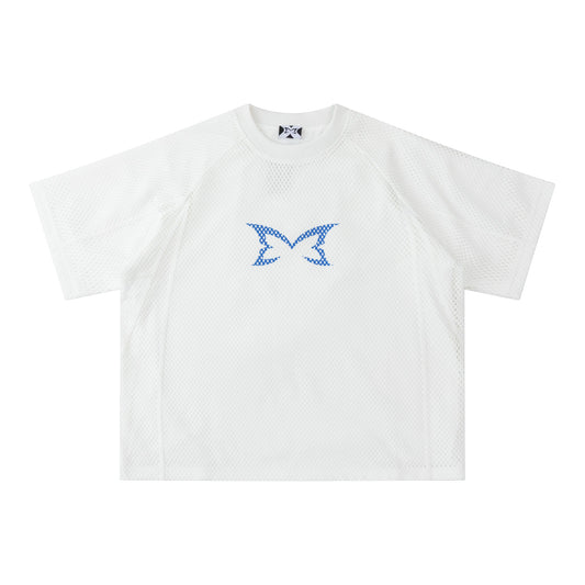 Layered Mesh Jersey (White)