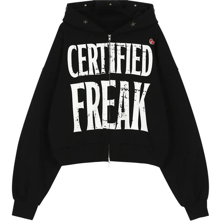 CERTIFIED FREAK ZIP UP HOODIE