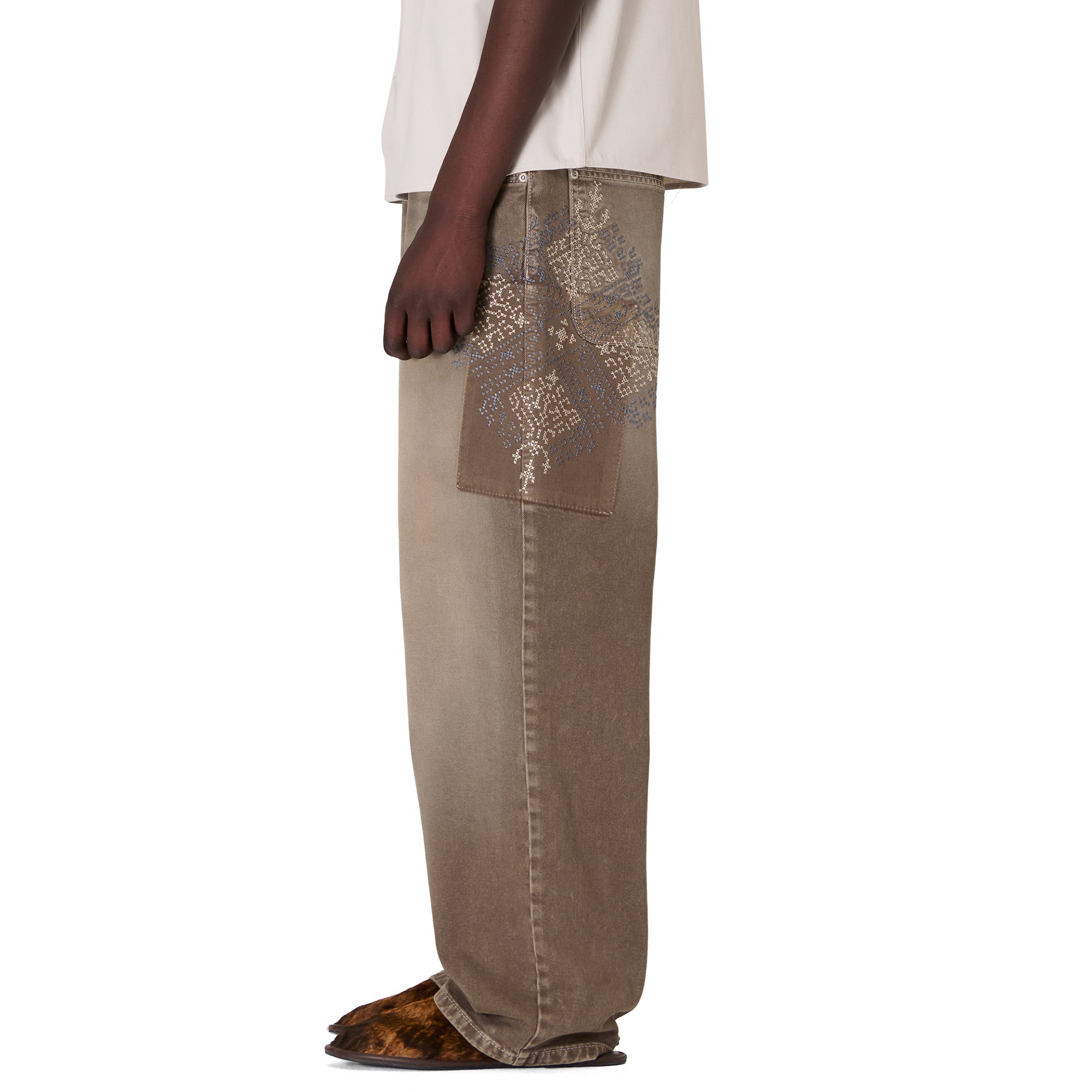 OFFCODE Aziza Brown Washed Denim