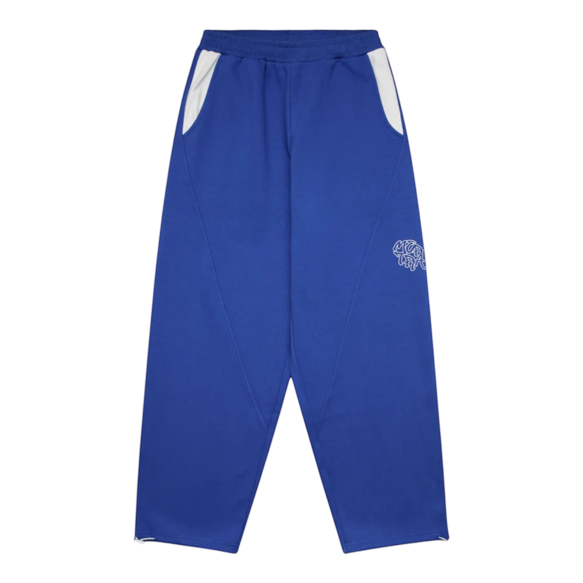 OFFCODE.USA Bigstep Joggers in royal blue with white pocket accents and embroidered logo detail.