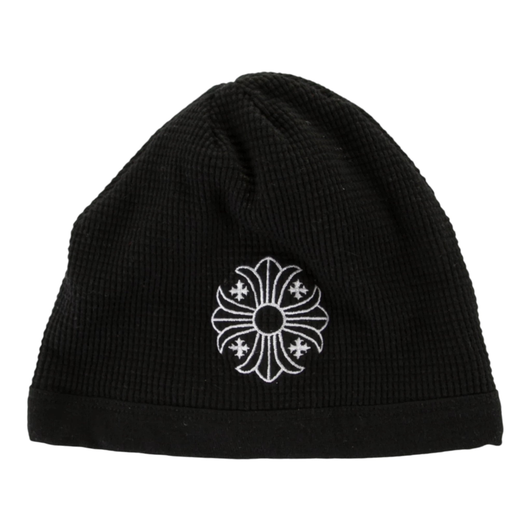 Chrome Hearts Waffle Thermal Plus Cross Embroidered Beanie, front view
