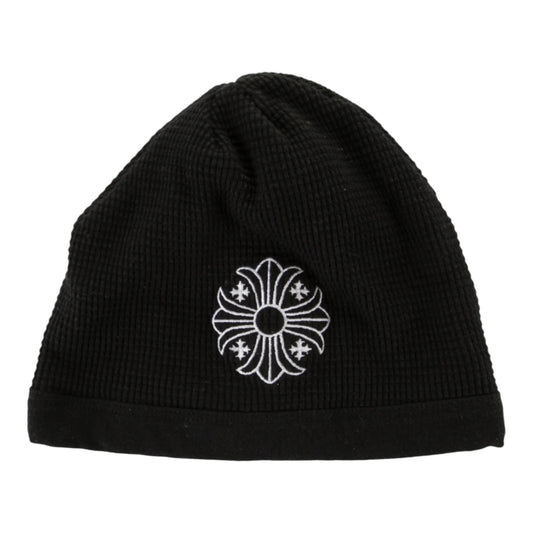 Chrome Hearts Waffle Thermal Plus Cross Embroidered Beanie, front view
