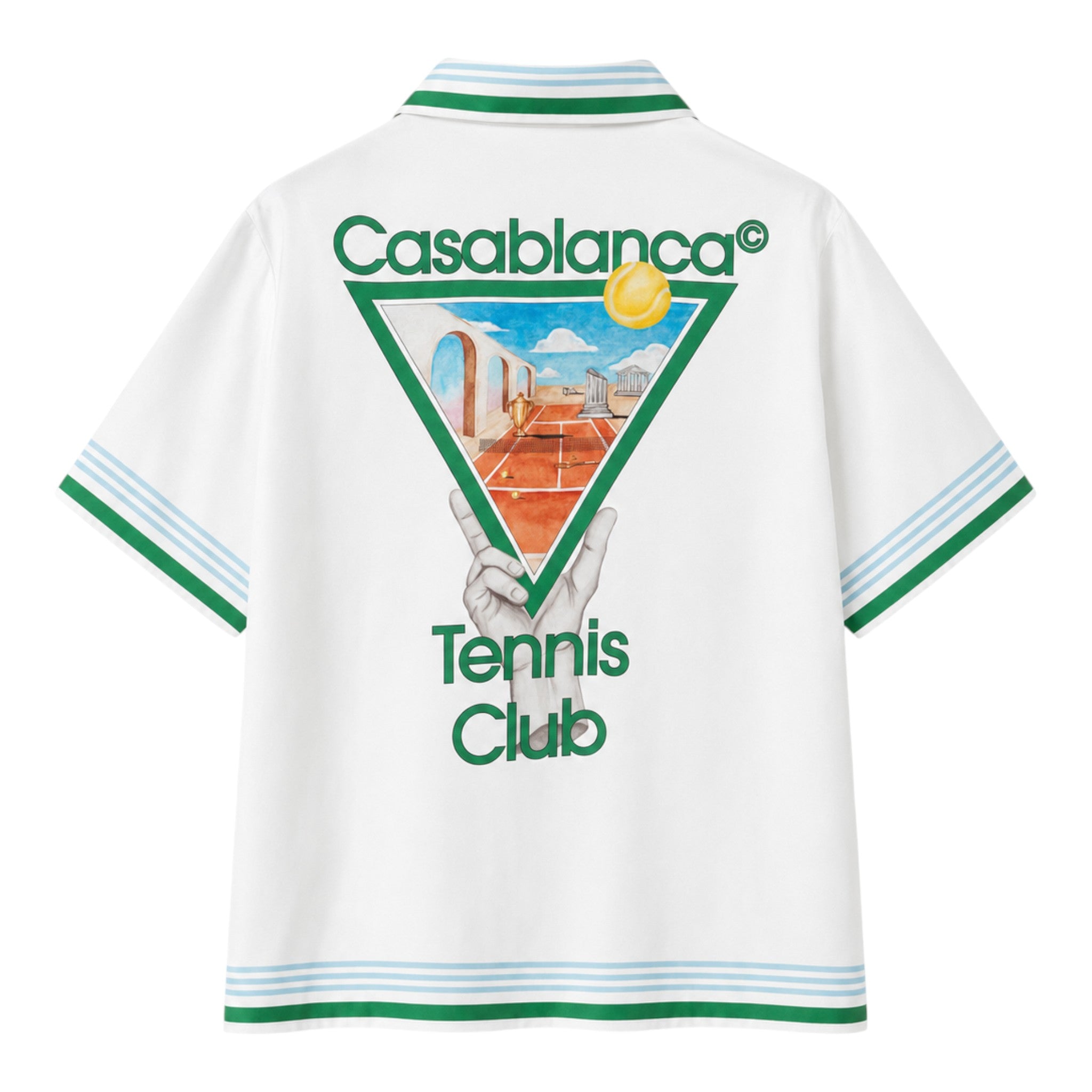 Casablanca Tennis Club Icon Silk Shirt, front view