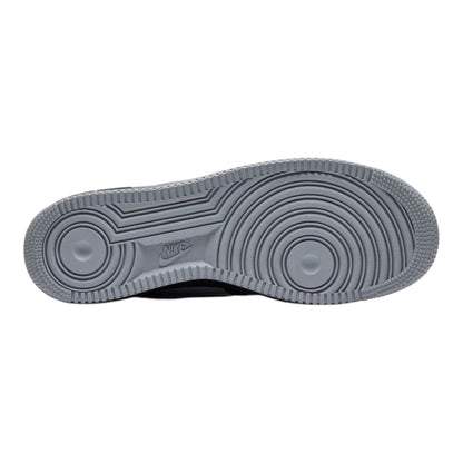 OFFCODE.USA Central Cee x Nike Air Force 1 Low 'Black White Smoke Grey' sneaker sole. Features concentric circles and a light grey rubber outsole.