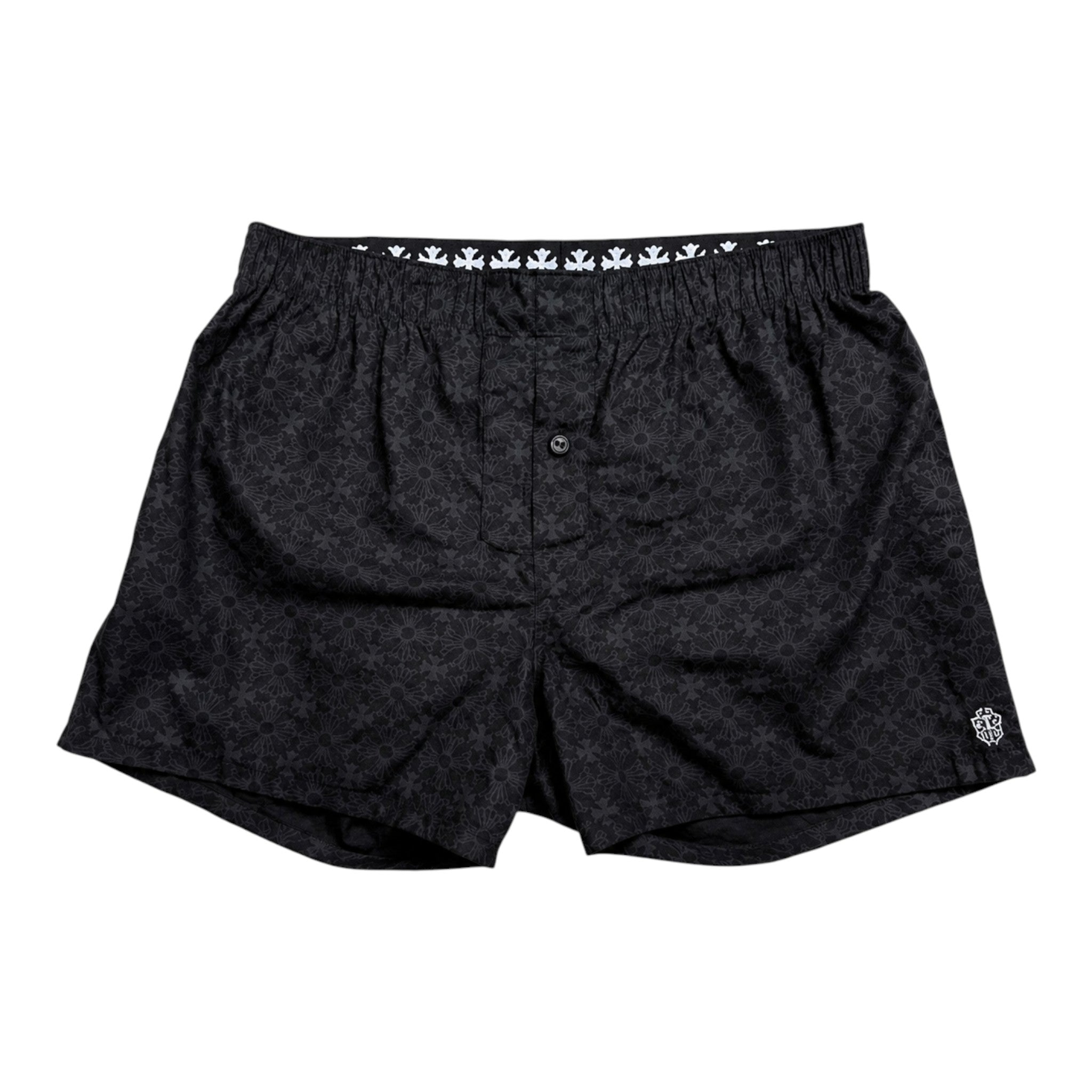 Chrome Hearts Boxer Brief Shorts Black, front view
