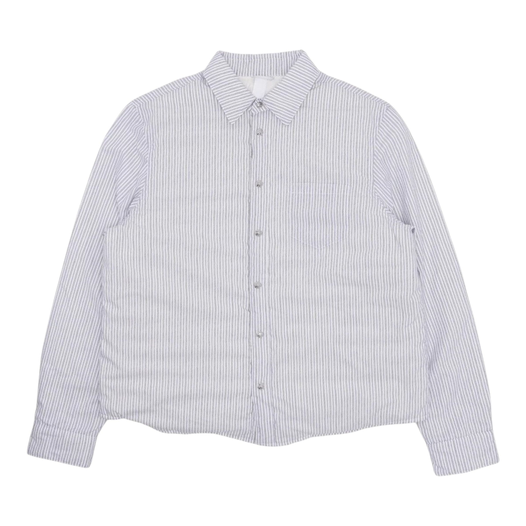 Chrome Hearts Striped Insulated Shirt Jacket, front view