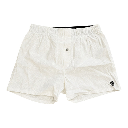 Chrome Hearts White Printed Silk Boxers, front view