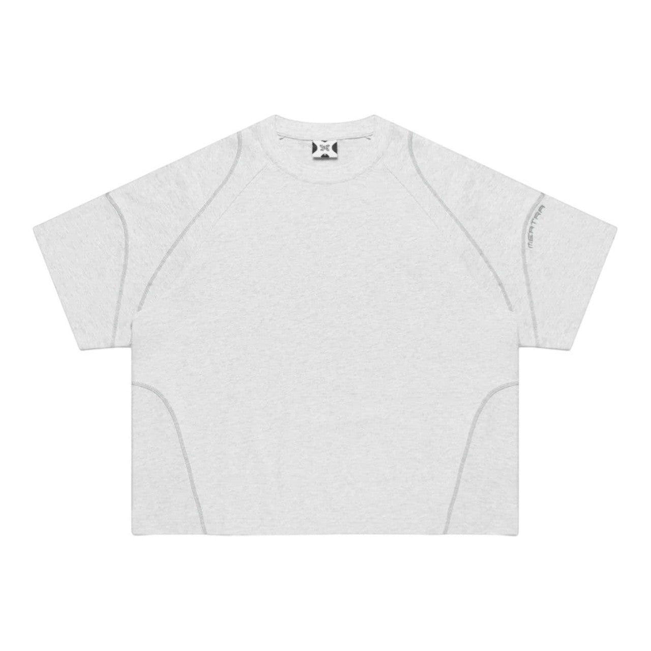 OFFCODE.USA grey 100% cotton boxy fit t-shirt with overlock stitching and embroidered graphics.
