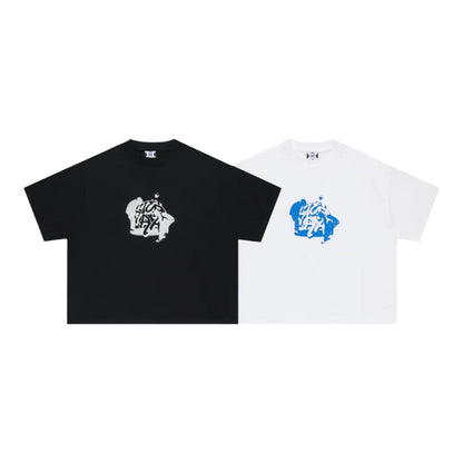 OFFCODE.USA Name Carries Weight Tee, 100% cotton, boxy fit, screen printed graphic. Available in black and white.