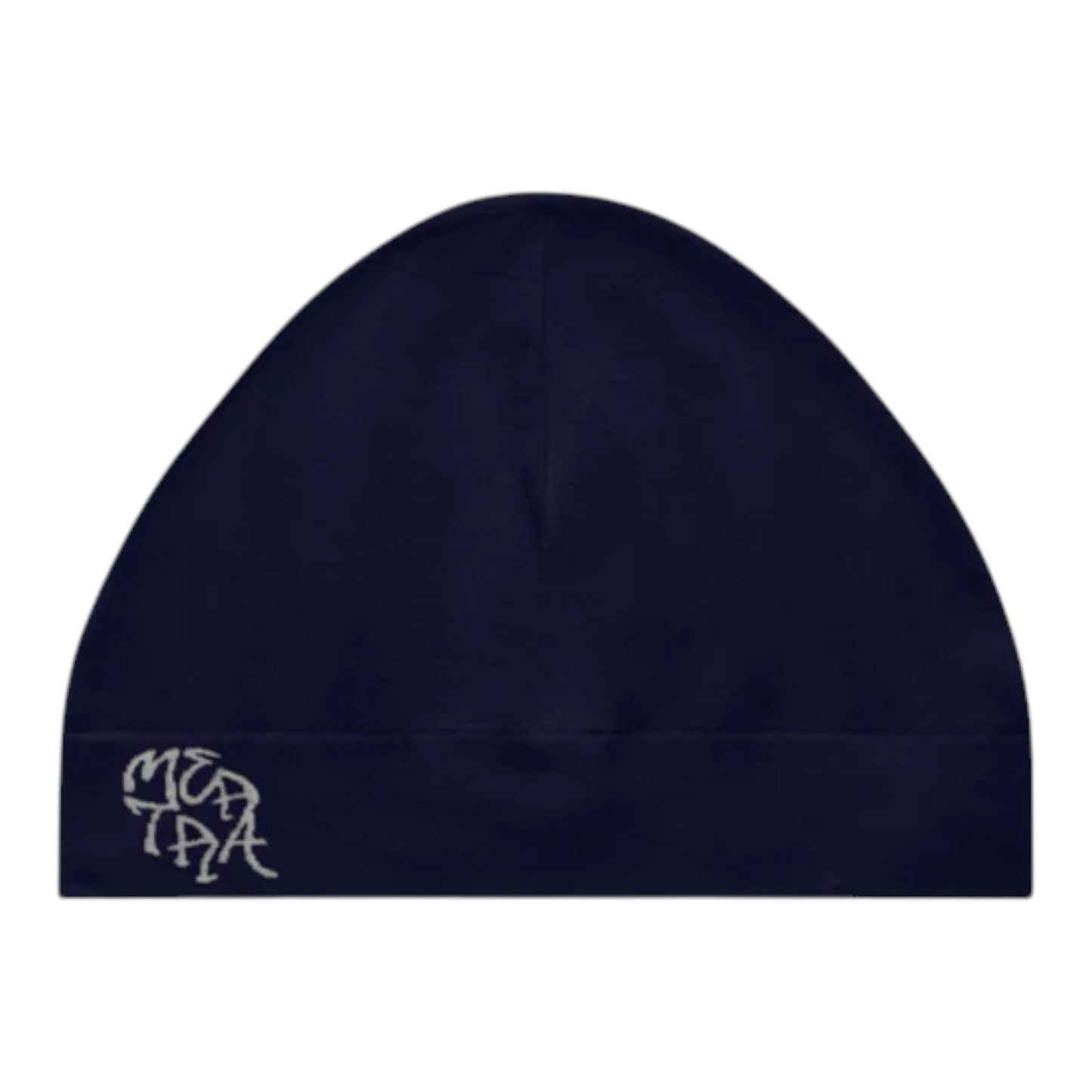 OFFCODE.USA navy blue sprinter beanie with embroidered logo on the cuff.