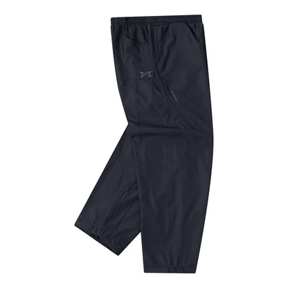 OFFCODE.USA navy tech joggers with mesh lining, reflective logos, ankle toggles, and wide leg fit.