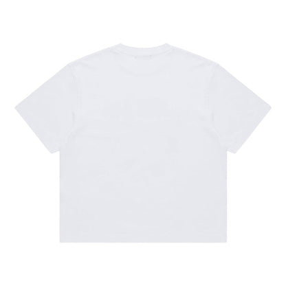 OFFCODE.USA white cotton t-shirt with short sleeves and crew neck. Simple and classic.