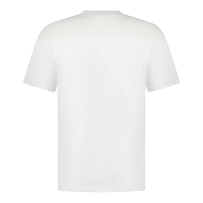 OFFCODE.USA White 'Terrain d'Orange' T-Shirt with short sleeves and a printed logo. Made in Portugal.