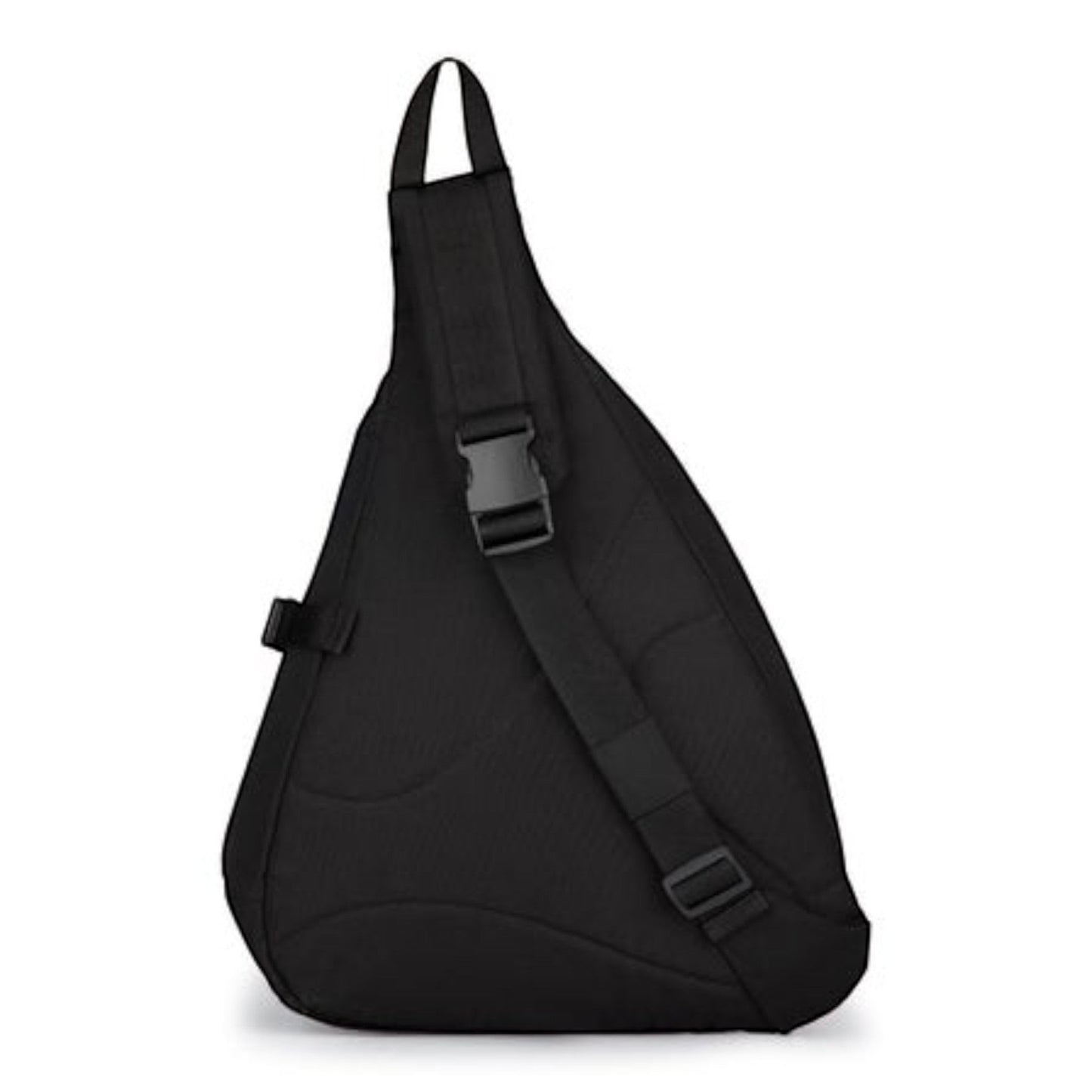 OFFCODE.USA yakuza black canvas sling bag with adjustable buckle strap and padded interior pocket