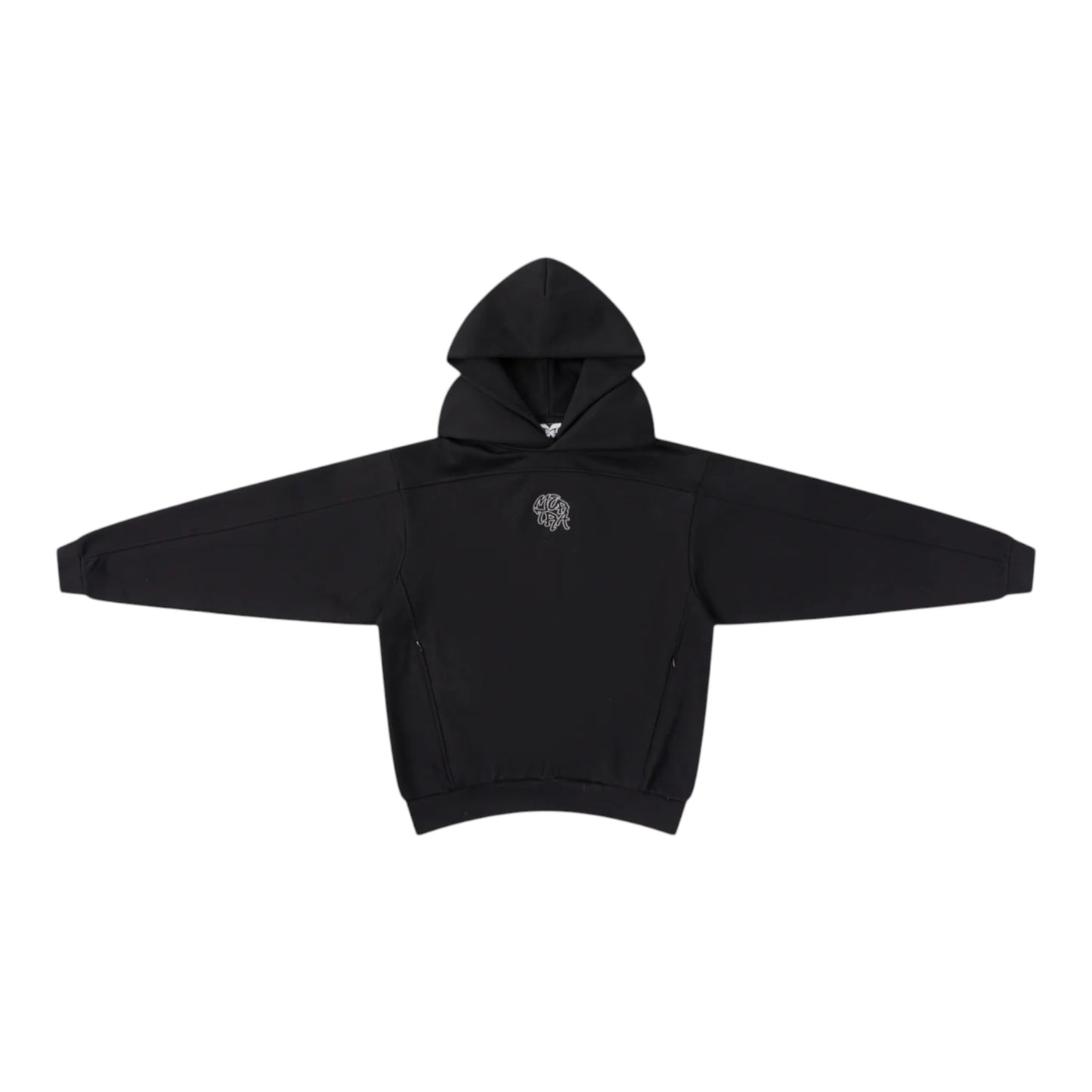 OFFCODE.USA Bigstep Hood 2.0 black cotton hoodie with graphic logo on chest and zippered pockets.