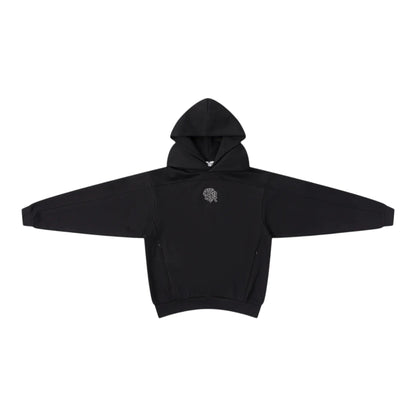 OFFCODE.USA Bigstep Hood 2.0 black cotton hoodie with graphic logo on chest and zippered pockets.