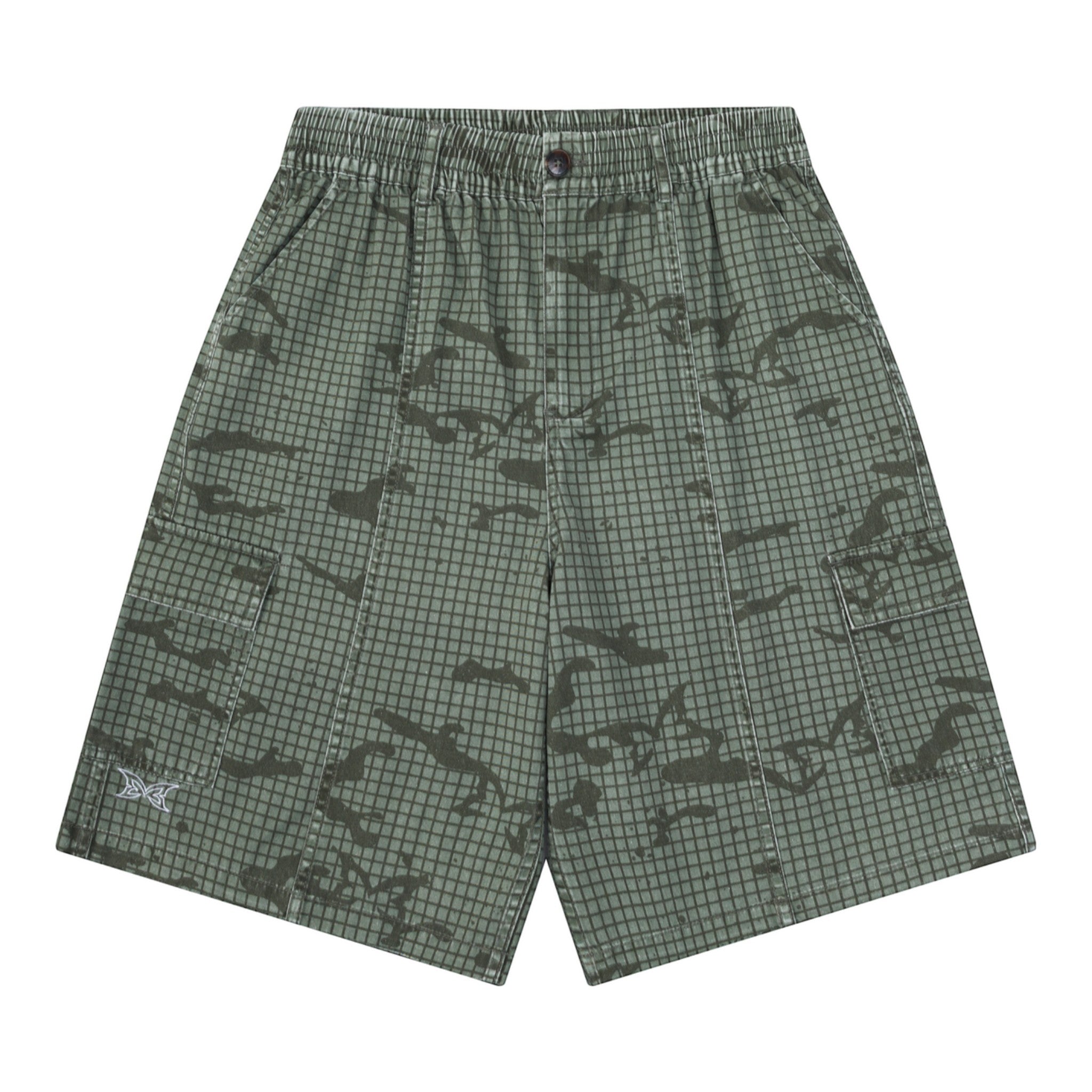 OFFCODE Grid Camo Shorts, front view