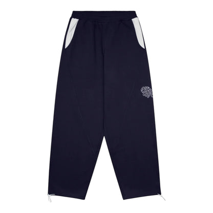 OFFCODE.USA Bigstep Joggers in navy blue with white pocket accents and embroidered logo.