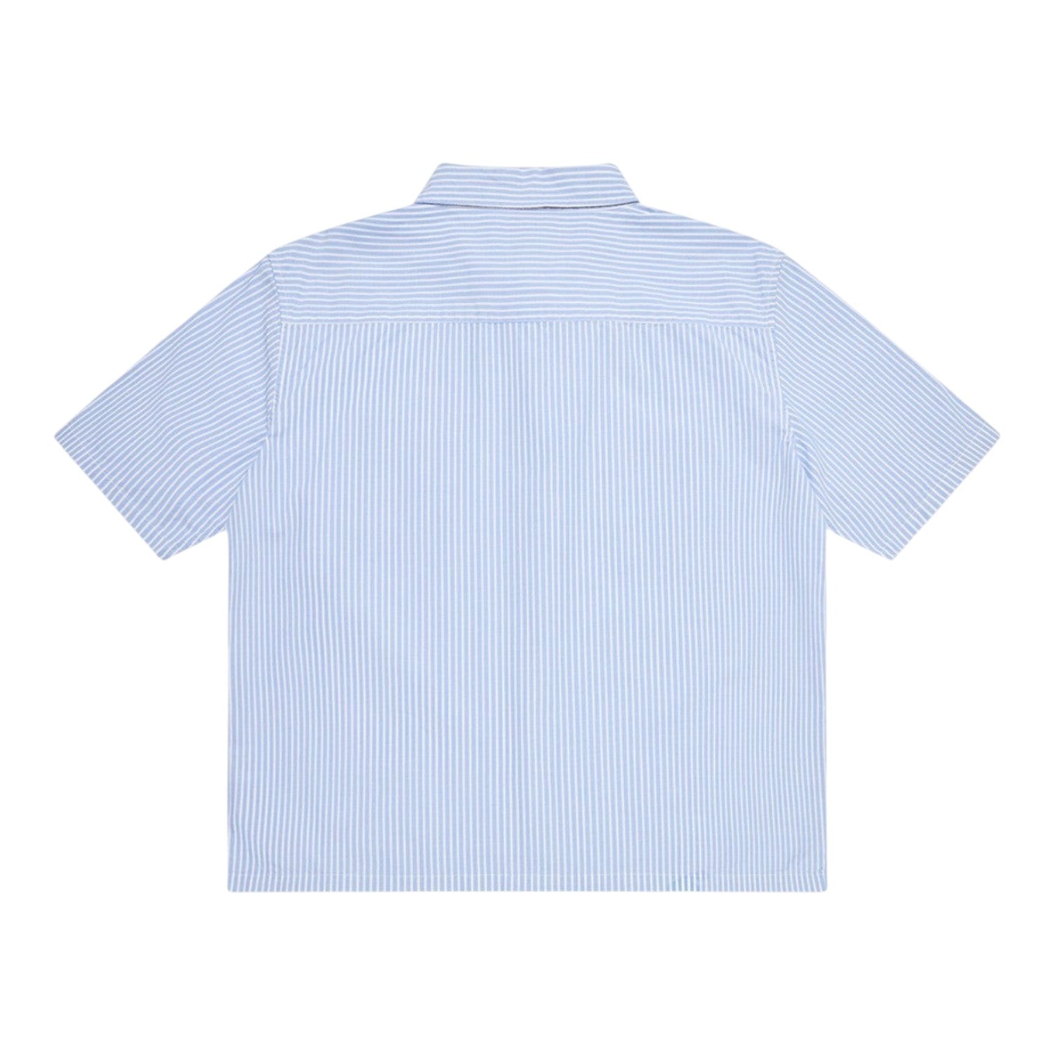 OFFCODE.USA light blue and white striped short sleeve double work shirt